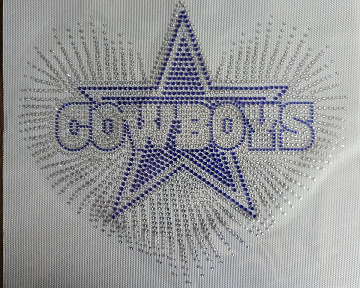 Cowboys Rhinestone iron-on transfer