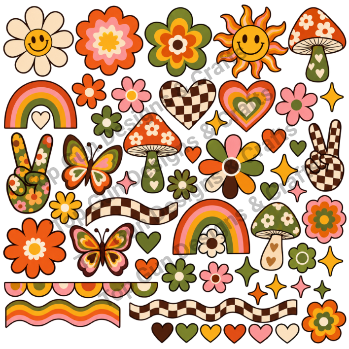 Retro groovy Clip Art
