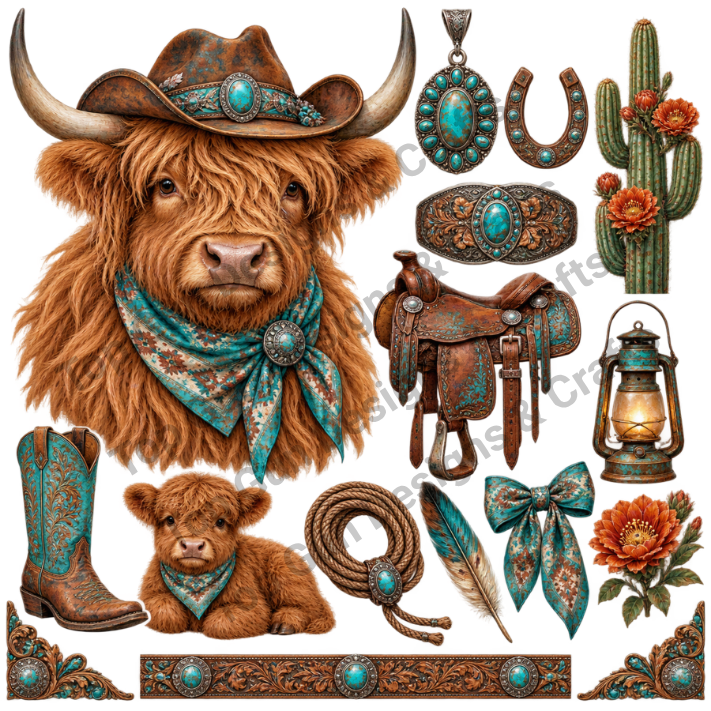 Highland Cow 1-5 – Top Gun Designs & Crafts