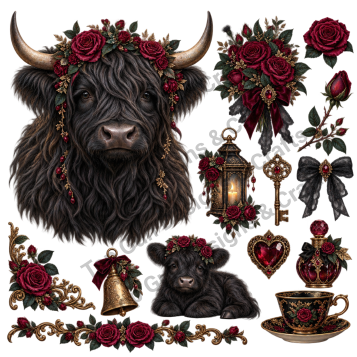 Highland Cow 1-5 – Top Gun Designs & Crafts
