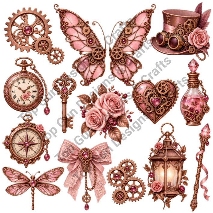 Rose copper Fairy Steampunk