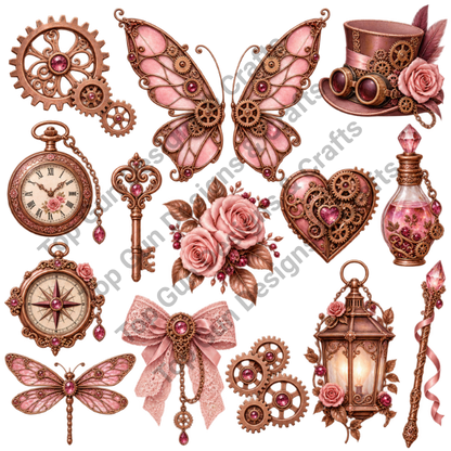 Rose copper Fairy Steampunk