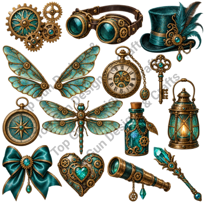 Teal Brass Steampunk Fairy