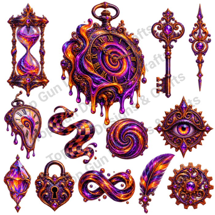 Dripping clocks Clip Art – Top Gun Designs & Crafts