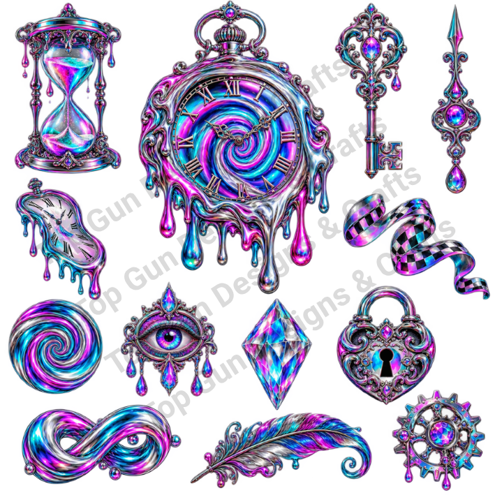 Colock Gun Dripping clocks Clip Art – Top Gun Designs & Crafts