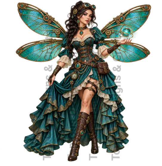 Teal Brass Steampunk Fairy