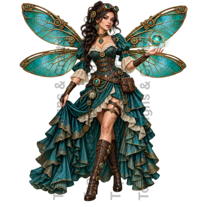 Teal Brass Steampunk Fairy
