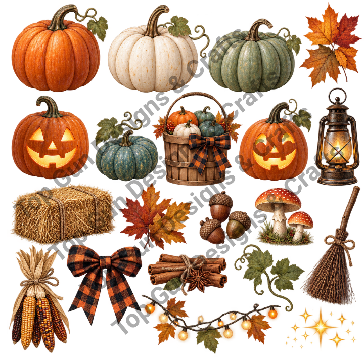 Fall mini clip art